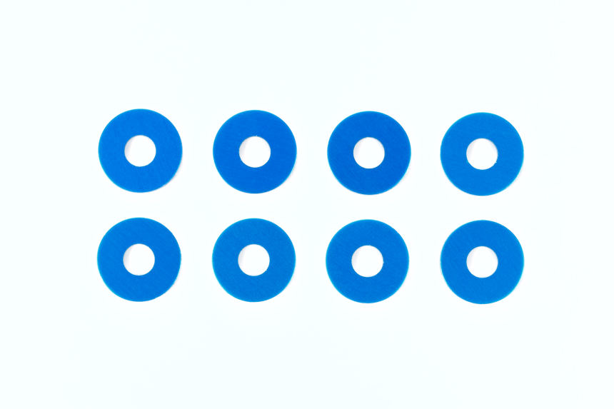 0.75mm ALU Spurverbreiterung blau (8stk.)