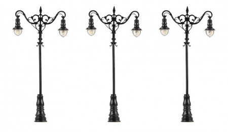 LED-Laterne, Kugel-Hängeleuchten, warmweiß, 3 Stück 