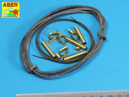 1/16 Tow cables & track cable with brackets used on Tiger I, King Tiger & Panther