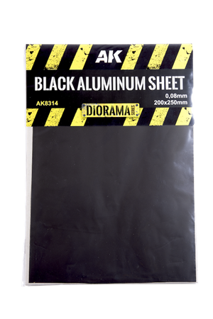 Schwarzes Aluminiumblech 200x250mm 0.15mm