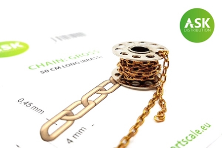 ASK  Kette Gross 2,3mm x 4,mm   50cm Brass