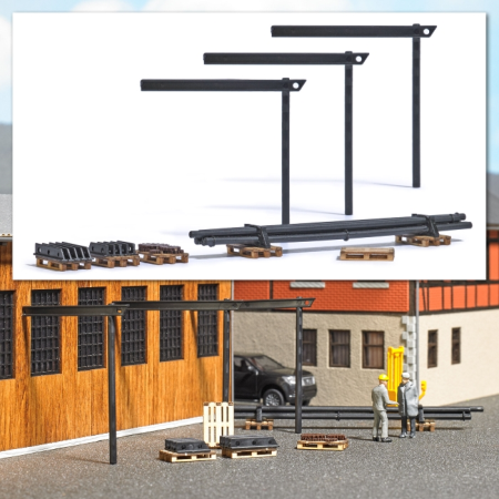H0 Paletten mit Maschinenteilen, 6 Stück
