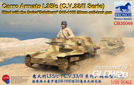 "1/35Carro Armato L35/c(C.V.33/II Serie)Fitte with the Swiss""Solothurn""S18-1100"