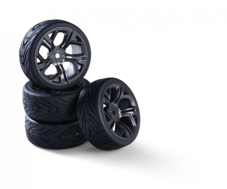 1:10 Räderset(4) Design 10Sp.Grau/Schwarz 26mm+3mm