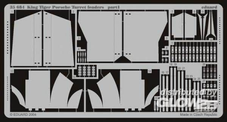 1/35Sd.Kfz. 182 Königstiger Porsche Turm Fotoätzsatz