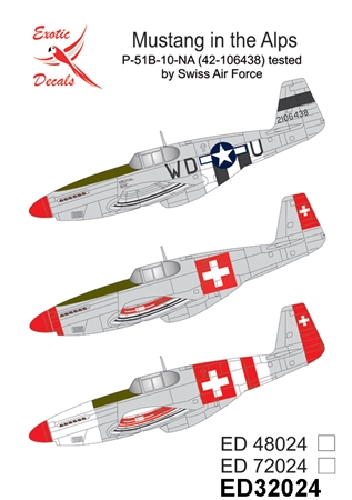 1/32 Mustang in the Alps - P-51B-10-NA (42-106438) tested by Swiss Air Force