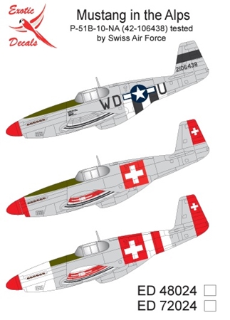 1/72 Mustang in the Alps - P-51B-10-NA (42-106438) tested by Swiss Air Force