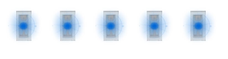 5 SMD-LEDs, blau