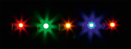 5 LED einzeln, Bunt gemischt