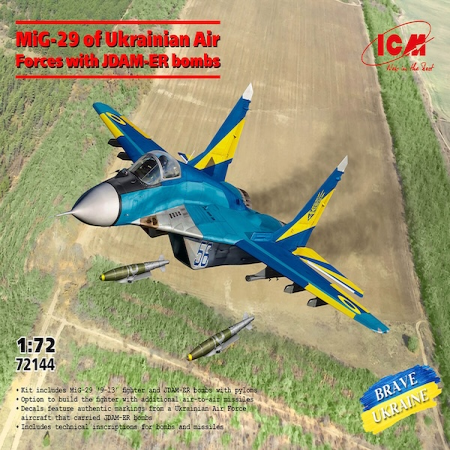 1/72 MIG-29 Ukraine Fighterw JDAM -ER bombs