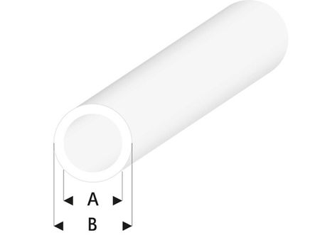 ASA Rohr Transparent 2x3x330mm (5 stk)
