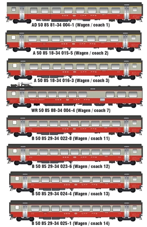 H0 SBB EW III  Swissexpress Set  8teilig EP IV AC