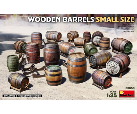 1/35 Wooden Barrels small Sizes