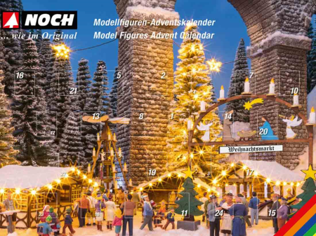 H0 Adventskalender mit 25 Figuren und Zubehör