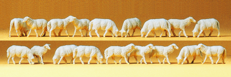 1:87  Schafe 18 Stück sortiert