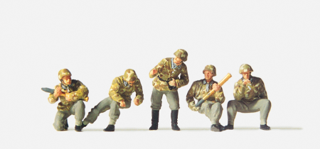 1:87  Geschützbedienung zu 7.5 cm PAK 40 DR 1939-45, unbem.