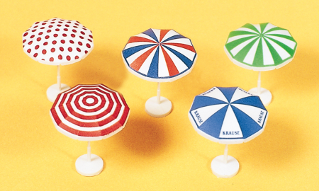 1:87  Sonnenschirme 5 Stück bedruckt, Bausatz