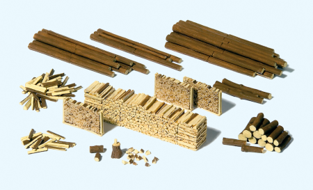 1:87  Stämme, Holzscheite, Holzstapel, Bausatz