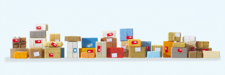 1:87  Postpakete, 40 Stück Fertigmodell