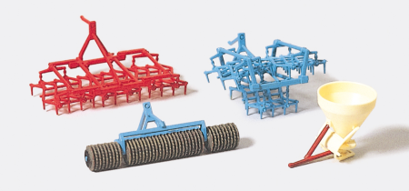 1:87  Egge, Walze, Kunstdüngerstreuer