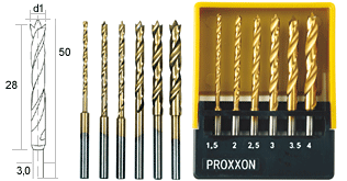  HSS Spiralbohrersatz, DIN 338, 10-tlg. (1.5 bis 4 mm)