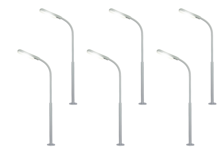 N Peitschenleuchte 5+1 LED we