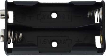 Batteriehalter für 2 AA-Zellen mit Druckknopf