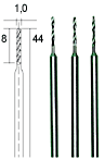 HSS Mikro-Spiralbohrer 1.0 mm   (3 Stk)