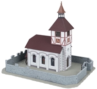 H0 Dorfkirche mit Kirchhof