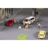 H0 Polizei Kontrolle CH 1 Warnweste Orange  Exclusive CH-Edition 