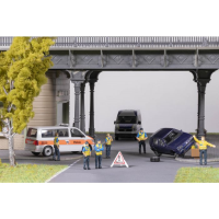 H0 Polizei Kontrolle CH 1 Warnweste Gelb  Exclusive CH-Edition 