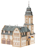 H0 Rathaus mit Feuerwache