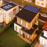 H0 Kubushaus Saskia mit Carport