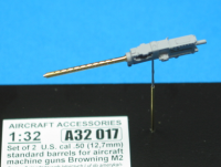 1/32 2 standard barrels for aircraft Browning M2
