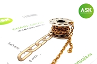 ASK  Kette Gross 2,3mm x 4,mm   50cm Brass