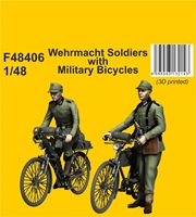 1/48 Wehrmacht Soldiers with Military Bicycles 