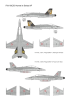 1/144 Decal F/A 18 C/D Swiss 