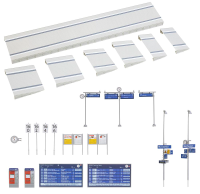 H0 Moderner Bahnsteig mit Zubehör