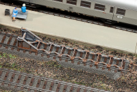 H0 2 Prellböcke mit Scherenbremsen