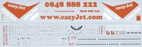 1/200 Boeing 737-300 easyJet HB-IIB Web site and Swiss Phone Number combo