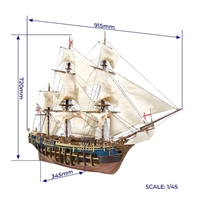 1/54 HMS BOUNTY Standmodellbausatz
