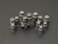 1/35 Milk Cans w/Small Cart