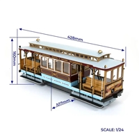 1/24 San Francisco Cable Car Standmodellbausatz