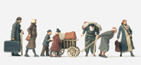 1:87  Flüchtlinge 7 Figuren m. Zubehör, unbemalt