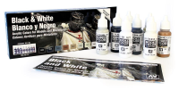 Farb-Set, Schwarz &amp; Weiß, 8 x