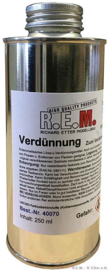 Verdünner  250ml  zu Bootslack