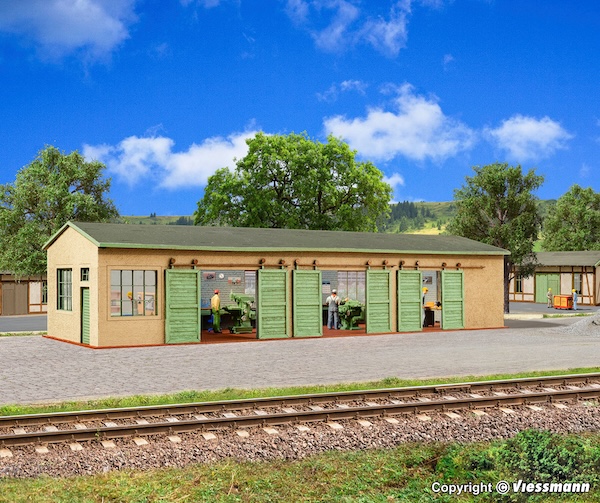 H0 KFZ-Werkstatt – Polyplate Bausatz