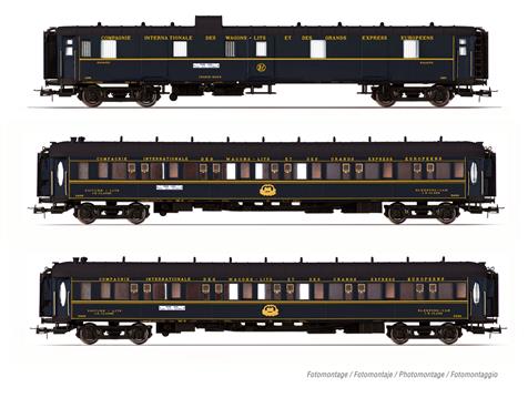 H0 CIWL 3 Wagen Train Bleu Set 1 fourgon+2xLx Ep.III