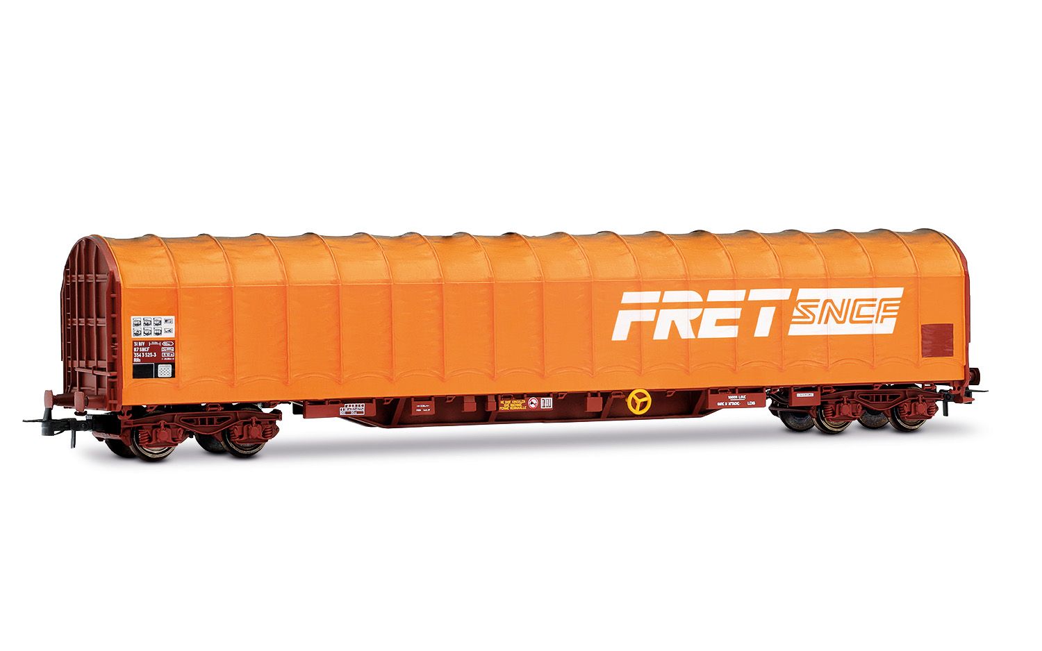 H0 SNCF 4 achsiger Schgiebeplanwagen Typ RILS Orange