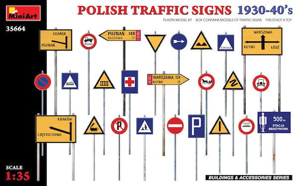 1/35 Polish Road Signs Paris region 1930- 40s
